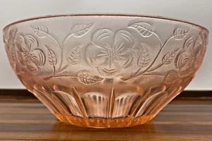 Antique D.C. Jenkins Blossom Pink Serving Bowl Depression Glass 7.25" EAPG EUC - Picture 1 of 8