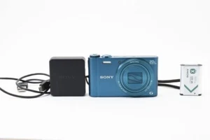 [NearMINT] Sony Cyber-shot DSC-WX300 japanease 18.2MP Digital Camera Blue - Picture 1 of 10