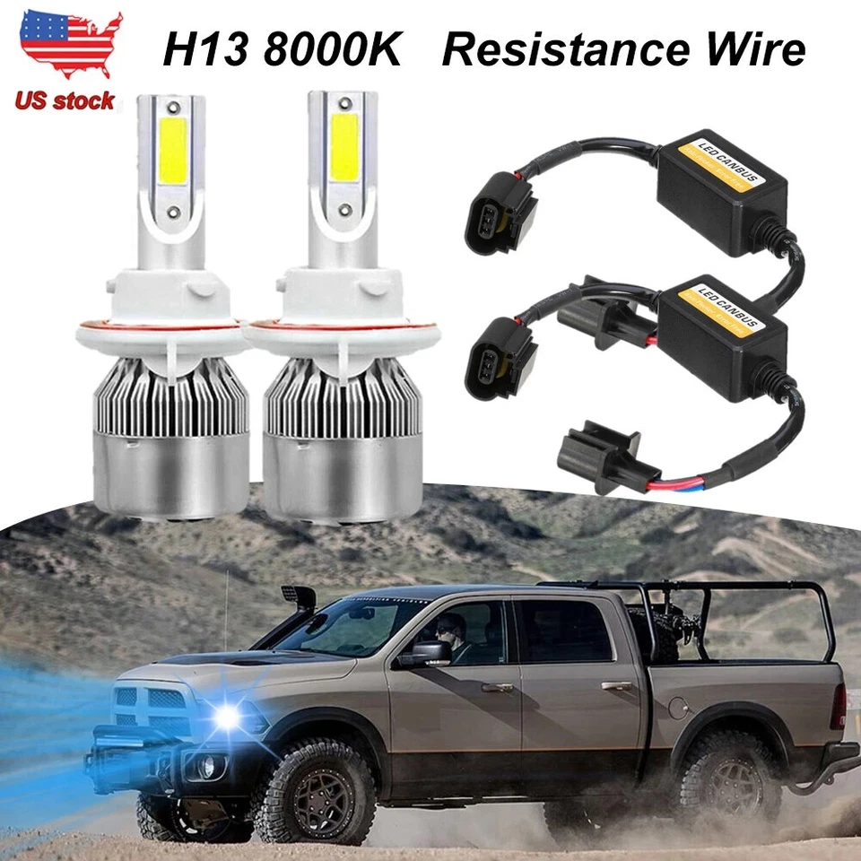 VISVIC H13 9008 120W LED Headlight Bulb Kit Hi/Lo beam 12000LM XENON 8000k - Image 1 of 1