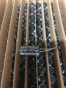 25 x Capacitors  KM 470uf 100VDC 105c 16x31.5mm - Picture 1 of 3