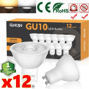 12 Pack 7W Gu10 Led Bulbs Spot Light Lamps Warm White / Cool White Down Light UK - Picture 1 of 22