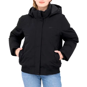 Reebok Damen Winter Jacke Kurz Parka Kapuze Bomber Steppjacke Warm schwarz S-XL - Picture 1 of 16