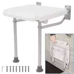 Wall Mounted Folding Shower Seat Safety Bath Chair Bench For Elderly & Disabled - Picture 1 of 24