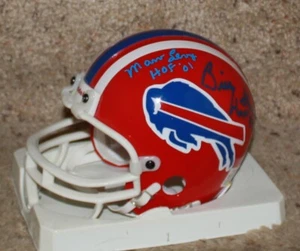 BUFFALO BILLS HOF multi-signed Mini Helmet Levy, DeLamielleure, and Shaw COA - Picture 1 of 6