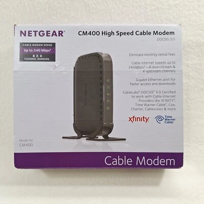 Netgear Modem CM400 High Speed Cable DOCSIS 3.0 Xfinity Time Warner Cable Cox - Image 1 of 4