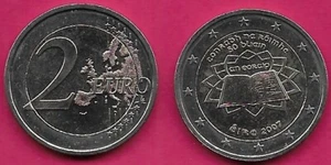 IRELAND 2 EUROS 2007 UNC 1 YEAR TYPE,TREATY OF ROME 50th ANNIVERSARY,OPEN TREATY - Picture 1 of 1