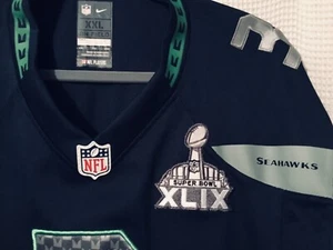 NIKE Seattle Seahawks~Wilson,12th Fan XXL Super Bowl XLIX On Field-Embroider-3’s - Picture 1 of 5
