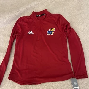 Kansas Jayhawks Jugendgröße Viertelreißverschluss Überziehjacke neu mit Etikett NCAA - Bild 1 von 3
