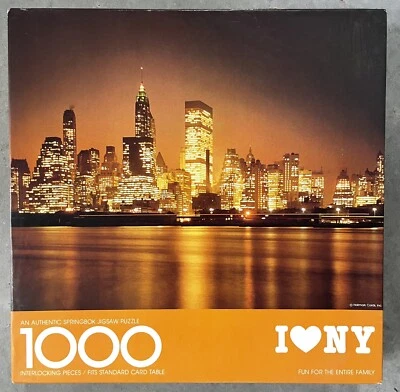 1970s 1980s NEW YORK MANHATTAN SKYLINE PUZZLE, SPRINGBOK, PZL5923, 1000 PIECES - Image 1 of 4