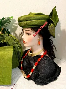 Autogele Onle Aso-Oke African Headtie , Ready Made Headtie Zara Cap Style - Picture 1 of 4