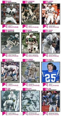 Miami Dolphins 1972 17-0 60 Card Custom 1973 Set - Image 1 of 4