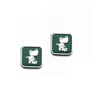 2 Stück Mini 3D PVC US Navy Seals Nashorn Sinper Nashorn Totenkopf GUMMI HAKEN PATCH - Bild 1 von 6