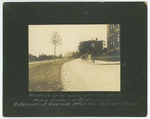 Early 1900s Cabinet Card Photo NEW YORK CITY RIVERSIDE DRIVE / 100th STREET - Picture 1 of 2