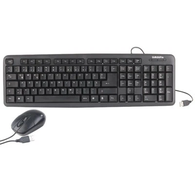 PEARL Office-Set: optische USB-Maus & Tastatur mit Ziffernblock, schwarz - Bild 1 von 4