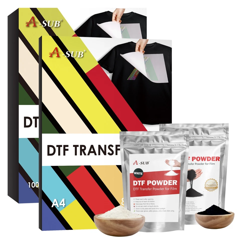Lot A-SUB DTF Film / A-SUB DTF Powder for Sublimation, Direct to Film A4 A3 A3+ - Image 1 of 1