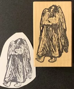 Stampinks Angel With Large Wings Rubber Stamp - Picture 1 of 3