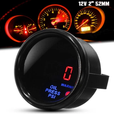 2'' 52mm LED Digital 0-140 PSI Electronic Oil Pressure Gauge Meter With Senso - Image 1 of 4