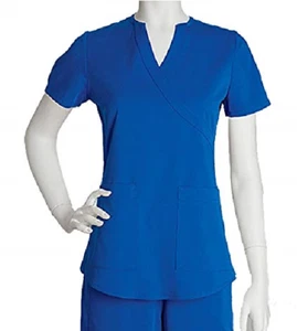 NrG by Braco Women's 2 Pocket Mock Wrap Panel Scrub Top Size 3XL - Picture 1 of 1