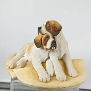 Sherratt & Simpson - Perros de San Bernardo descansando sobre estera figura pintura a mano, Inglaterra - Imagen 1 de 14