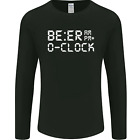 Bier OClock lustiges alkoholtrunkenes Humor Herren Langarm T-Shirt