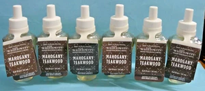 Bath & Body Works Wallflower "MAHOGANY TEAKWOOD" refills x6 - Picture 1 of 1