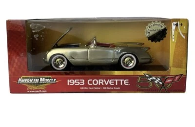 American Muscle ERTL 1953 Corvette Exclusive Brushed Gold LE 1/18 Scale - Image 1 of 4