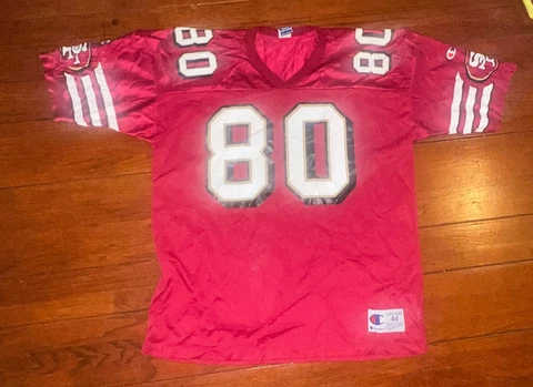 Champion Mens NFL San Francisco 49ers Jersey Size 44 M/L #80 Jerry Rice Vintage Cover