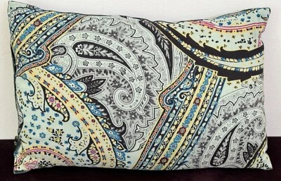 Vintage Etro Silk & Velvet Small Throw Pillow  A269 - Image 1 of 4