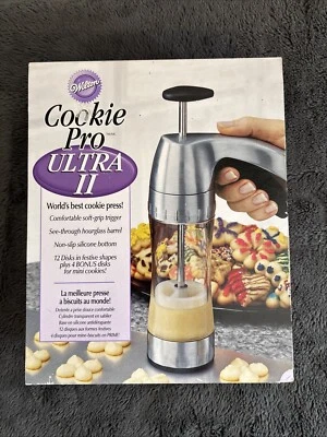 Nueva prensa de galletas Wilton Cookie Pro Ultra II + 12 discos festivos + 4 mini discos Foto 1 de 4