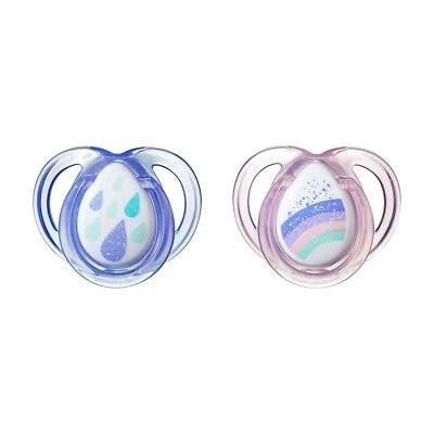 Tommee Tippee Every Day Rainbow Orthodontic Pacifier 2-Pack Size 0-6 Months - Image 1 of 4