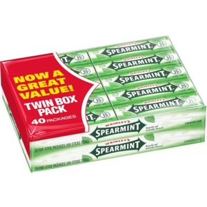 Wrigley's Gum Spearmint 5 Count (Pack of 40) - Picture 1 of 6