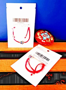 EVIL EYE ARMBÄNDER (ZWEIERPACK) * ROTE SCHNUR * VERSTELLBAR & WASSERDICHT * 2 BRANDNEU - Bild 1 von 14