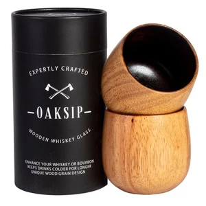 The Original Charred Wooden Bourbon Drinking Glass Bourbon Gifts for Men | Wh... - Bild 1 von 7