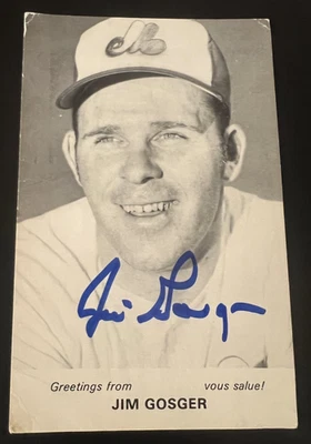 JIM GOSGER AUTÉNTICO. AUTÓGRAFO B&W EQUIPO POSTAL EMITIDA MONTREAL EXPOSICIONES Foto 1 de 2