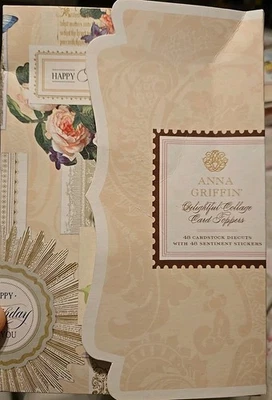 New Anna Griffin Delightful Collage Card Toppers New 96pc - Image 1 of 4