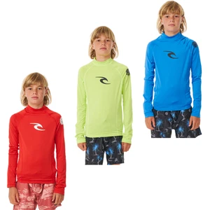 Rip Curl Kids Brand Wave UPF 50 Long Sleeve Surf T-Shirt Rash Vest Top - Picture 1 of 16