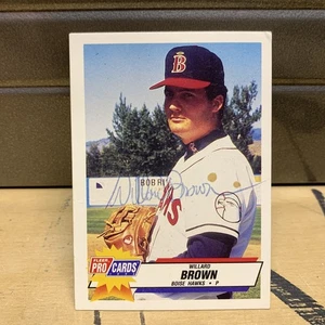 1993 Fleer Pro Cards Willard Brown 3905 Auto Signed Autograph Card Rookie Rc - Picture 1 of 5