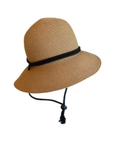 Furtalk Womens Wide Brim Straw Hat Adjustable Chin Strap Sun Garden - Picture 1 of 4