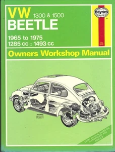 VW BEETLE 1300 & 1500,BUG,STANDARD BEETLE,HAYNES WORKSHOP MANUAL 1965-1975 - Picture 1 of 1