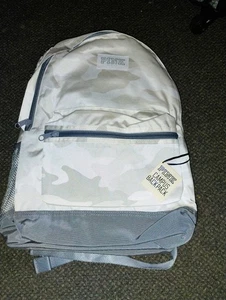 Victoria's Secret PINK Snow/White Camo Campus Full Size Backpack School - Picture 1 of 4