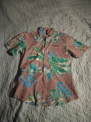 Smash Button Down Dress Casual Shirt Graphic Design Mens Size S  - Image 1 of 4