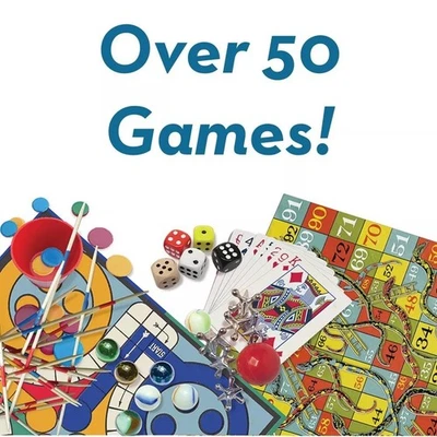 Compendium of 50+ Family Board Games inc. Snakes & Ladders – Damaged Box Only - Image 1 of 4