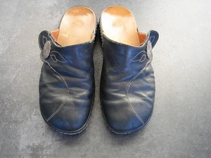 Think! Clogs Pantoletten Hausschuhe Leder schwarz Camilla Größe 39 - Bild 1 von 10