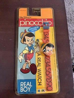 Reloj digital de colección Pinocho Real Boy de Hope 1992 nuevo en paquete nuevo en stock Walt Disney (1030-LL) Foto 1 de 4