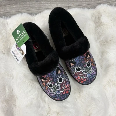 Zapatilla BOBS by Skechers demasiado acogedora de piel de gato en multicolor floral - 6 nueva con etiquetas Foto 1 de 4