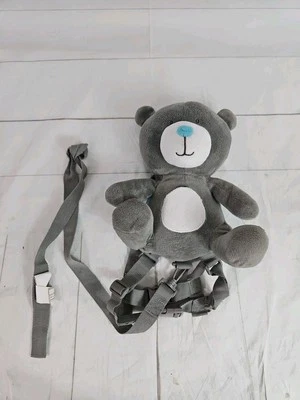 Arnês de segurança infantil Goldbug Buddy cinza urso de pelúcia 2 em 1. - Imagem 1 de 4