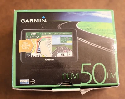 Garmin Nuvi 50LM 5" GPS Navigator Lifetime Maps w/Power Cable & Stand Bundle - Image 1 of 4