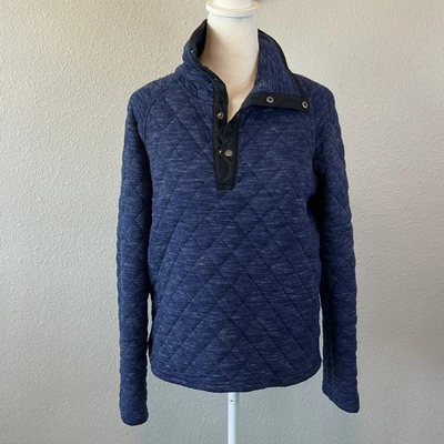 Oiselle Quilted Mockneck Jacket Blue Size Small - Image 1 of 4