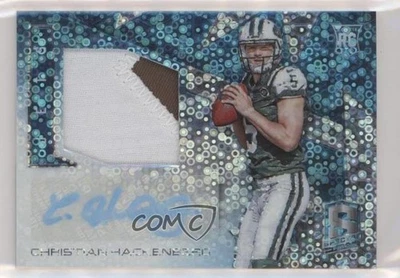 2016 Panini Spectra Neon Blue /60 Christian Hackenberg RPA Rookie Patch Auto RC - Image 1 of 2