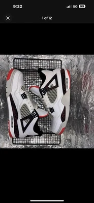 Air Jordan 4 Retro Pale Citron/Bright Crimson, 2019, talla 12 Foto 1 de 4